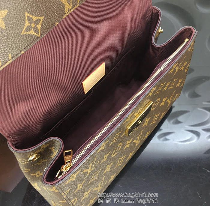 路易威登LV 頂級原單 小牛皮 Lockmeto手袋 寬敞實用 Lockme系列標誌性LV扭鎖 手提肩背斜挎包  YDH2457